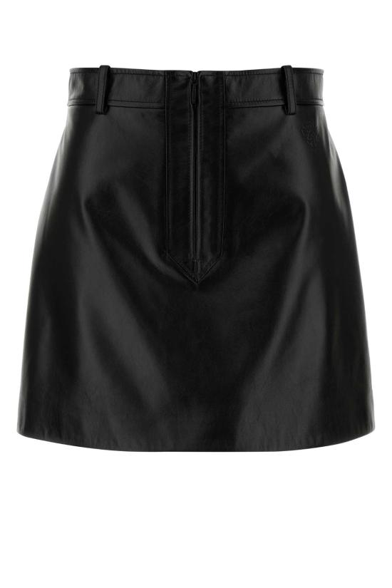 26SS 구찌 레더 미니 스커트 860694XNA6E 1000 BLACK