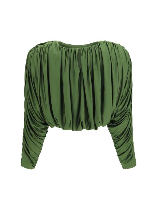 26FW 셀프 포트레이트 블라우스 AW26009TAG GREEN - SELF PORTRAIT