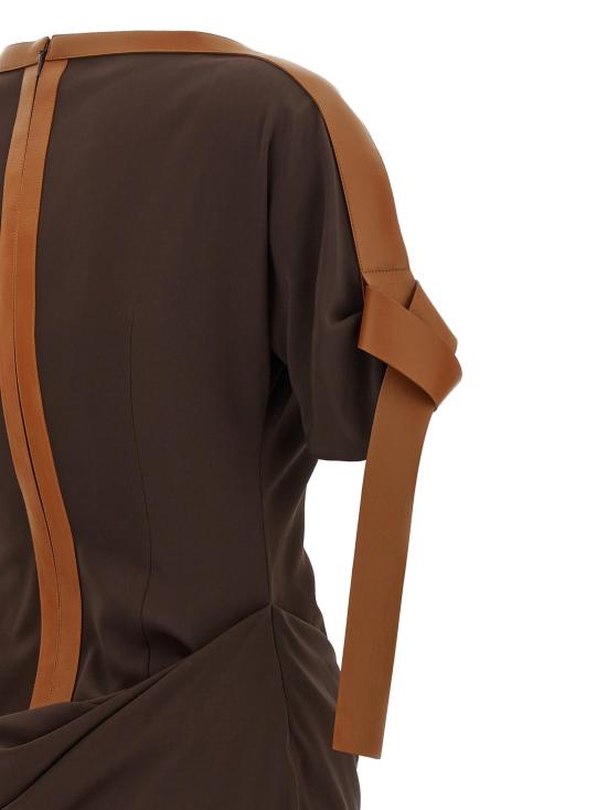 26FW 살바토레 페라가모 롱 원피스 FE342415BM BROWN - SALVATORE FERRAGAMO