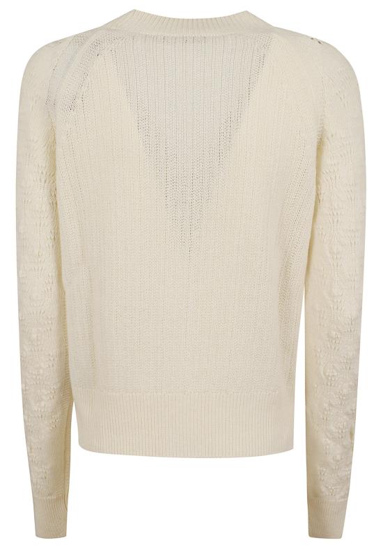 26FW 에르마노 설비노 가디건 D494N505 TON 10606 WHITE - ERMANNO SCERVINO