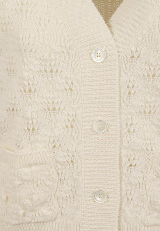 26FW 에르마노 설비노 가디건 D494N505 TON 10606 WHITE - ERMANNO SCERVINO