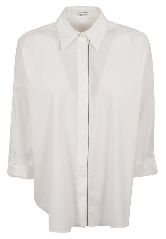 26FW 브루넬로 쿠치넬리 코튼 포플린 셔츠 M0091MA636 C159 BIANCO