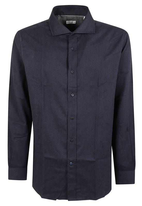 26FW 브루넬로 쿠치넬리 긴팔 셔츠 MY6370627 C019 NAVY