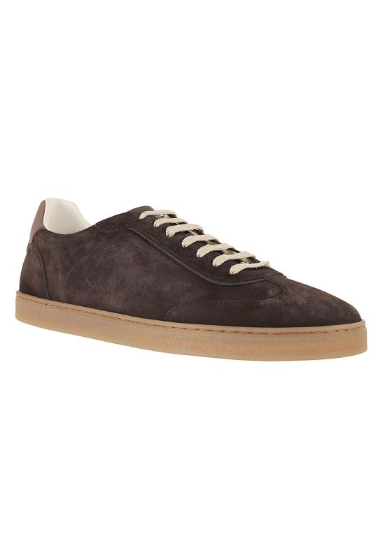 26FW 브루넬로 쿠치넬리 스웨이드 스니커즈 MZUMGLJ336 CLV06 PEPE BISONTE LAVAGNA - BRUNELLO CUCINELLI