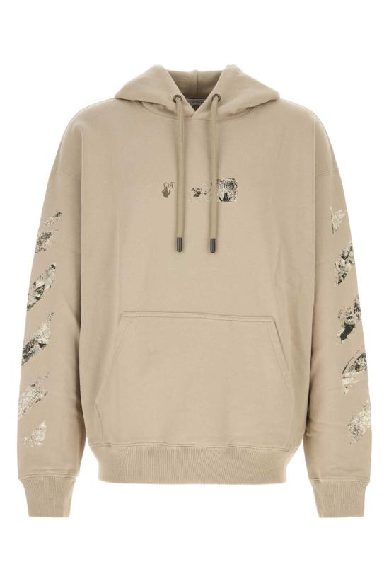 26FW 오프화이트 후드 티셔츠 44MBB085F26F004031 STRING BEIGE