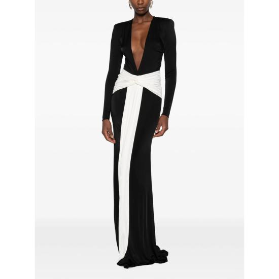 26FW 뉴어라이벌 롱 원피스 NA00303360881 BLACK WHITE - NEW ARRIVALS