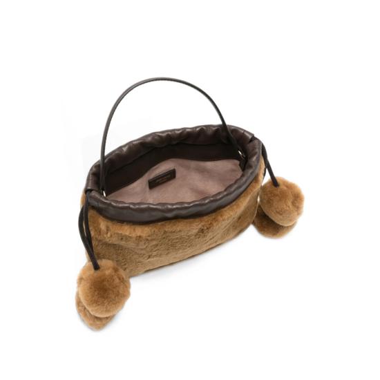 26FW 지미추 토트백 DRAWSTRING XFK TECGO BROWN - JIMMY CHOO