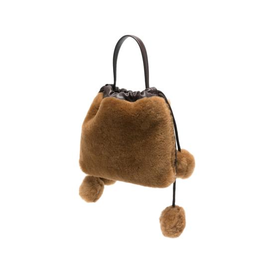 26FW 지미추 토트백 DRAWSTRING XFK TECGO BROWN - JIMMY CHOO