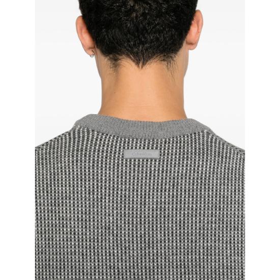 26FW 캘빈클라인 스웨터 LV04LH310GP7E MEGRE GREY BLACK - CALVIN KLEIN
