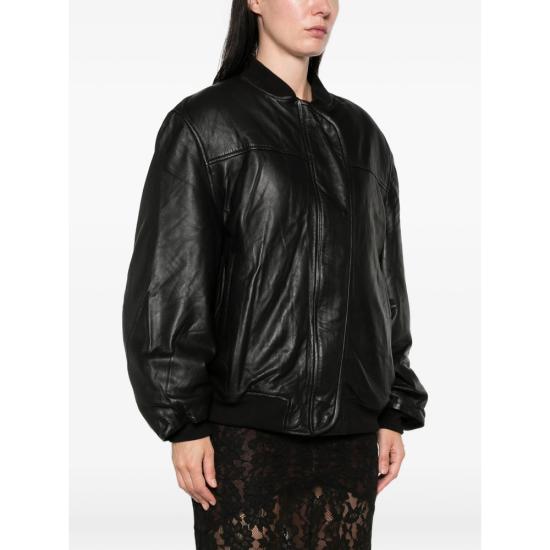 26FW 로테이트 가죽 자켓 116576100 OVERSIZED 100 BLACK - ROTATE