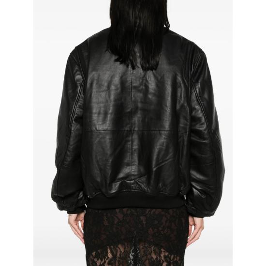26FW 로테이트 가죽 자켓 116576100 OVERSIZED 100 BLACK - ROTATE