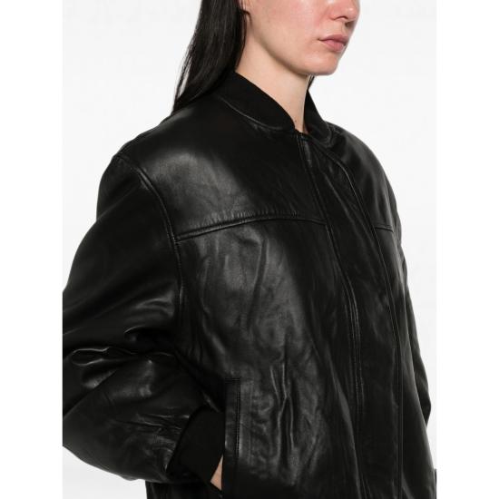 26FW 로테이트 가죽 자켓 116576100 OVERSIZED 100 BLACK - ROTATE