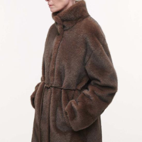  AR STUDIO 코트 Ar Studio Freja Faux 밍크  초콜릿 - OTHER BRANDS