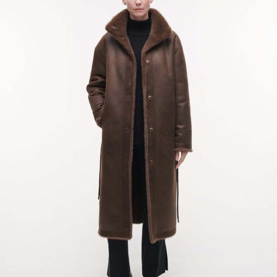  AR STUDIO 코트 Ar Studio Freja Faux 밍크  초콜릿 - OTHER BRANDS