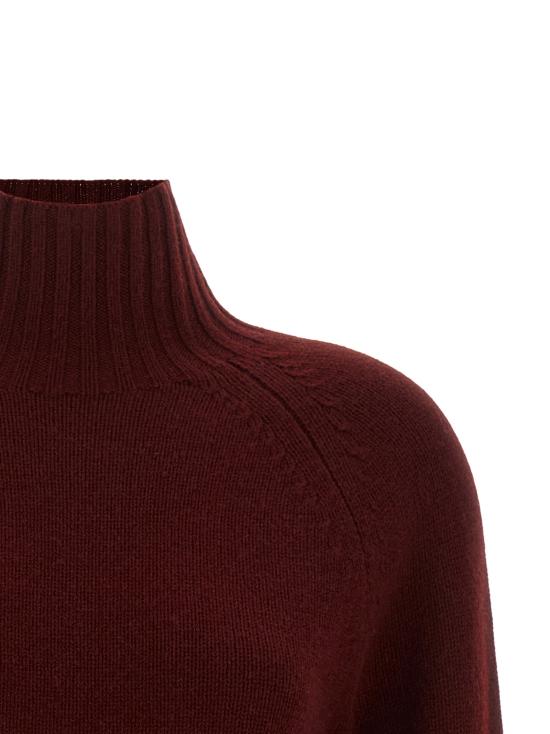 26FW 에스막스마라 터틀넥 만토바 스웨터와 카디건 보르도 - 'S MAX MARA