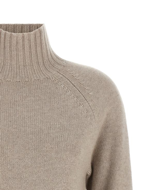 26FW 에스막스마라 터틀넥 만토바 스웨터 및 카디건 베이지 - 'S MAX MARA