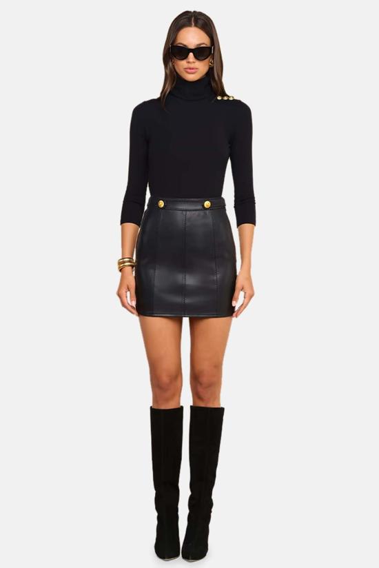  라장스 숏 스커트 3546ZST BLACK - L'AGENCE