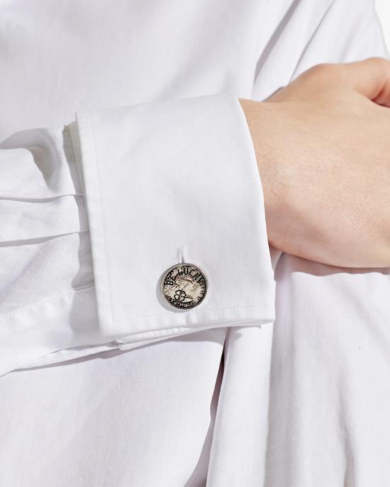 26FW 폴 스미스 커프스 링크/타이 홀더 M1A CUFF WCOIN 82 ARGENTO - PAUL SMITH