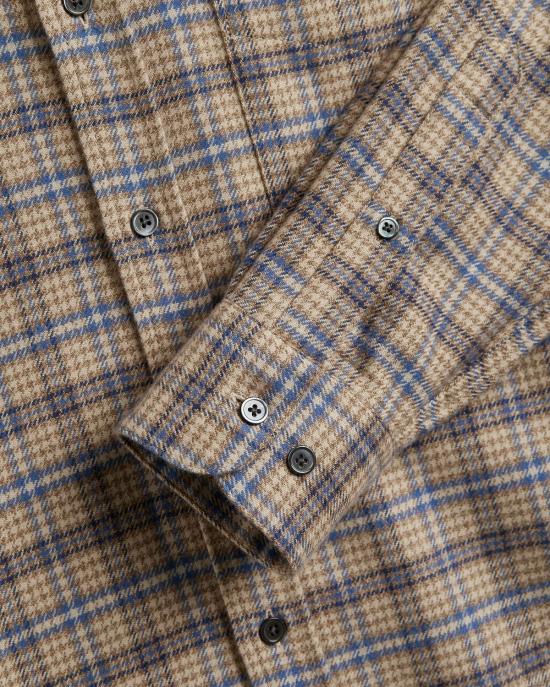  포르투기스플란넬 긴팔 셔츠 포르투갈 플란넬 시더  브라운/블루 - PORTUGUESE FLANNEL