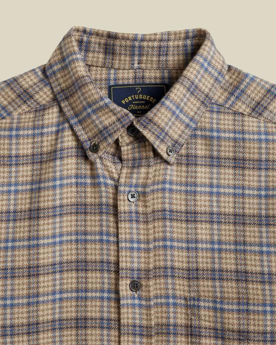  포르투기스플란넬 긴팔 셔츠 포르투갈 플란넬 시더  브라운/블루 - PORTUGUESE FLANNEL