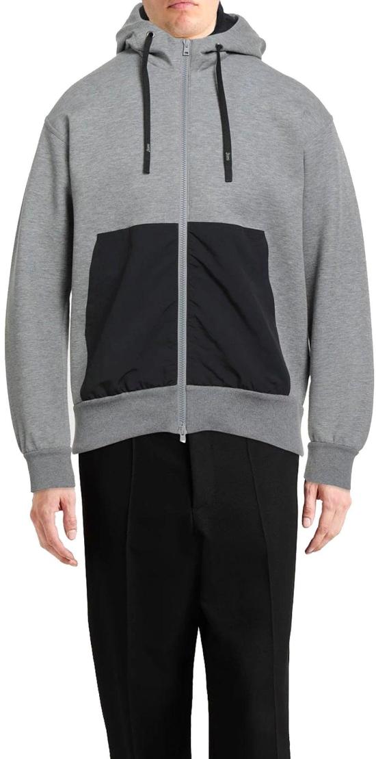 25FW 에르노 후드 티셔츠 10082051227934 GREY - HERNO