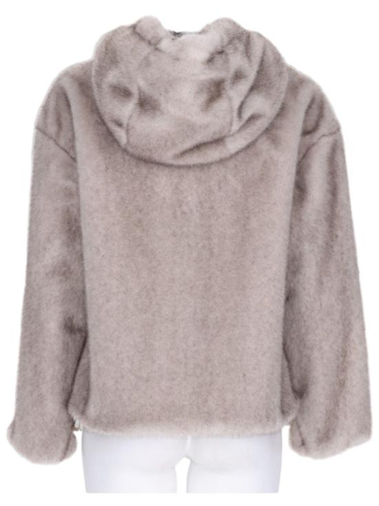 26FW 에르노 멜란지 얼터너티브 밍크 퍼 보머 자켓 GI000318D 127399410 Grey - HERNO