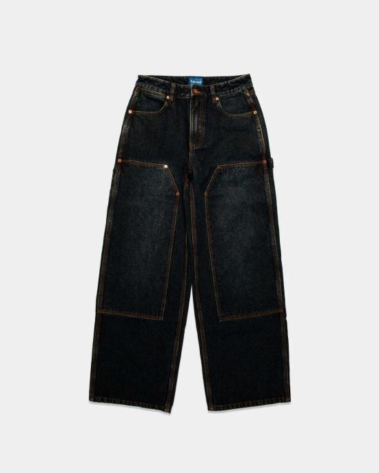  Larriet 데님 팬츠 라리엇 더블 니 카펜터 팬츠 더티 인디고 - OTHER BRANDS