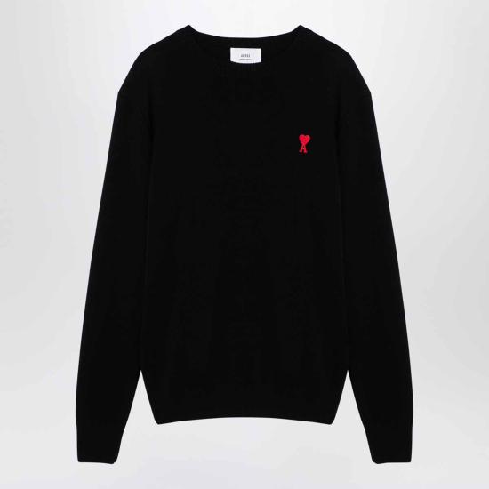 26FW 아미 스몰 하트 로고 롱슬리브 티셔츠 BFUTS235724 Black