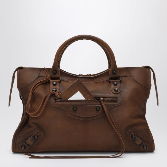 26FW 발렌시아가 르 시티 백 미디엄 8657602ACM9 Brown
