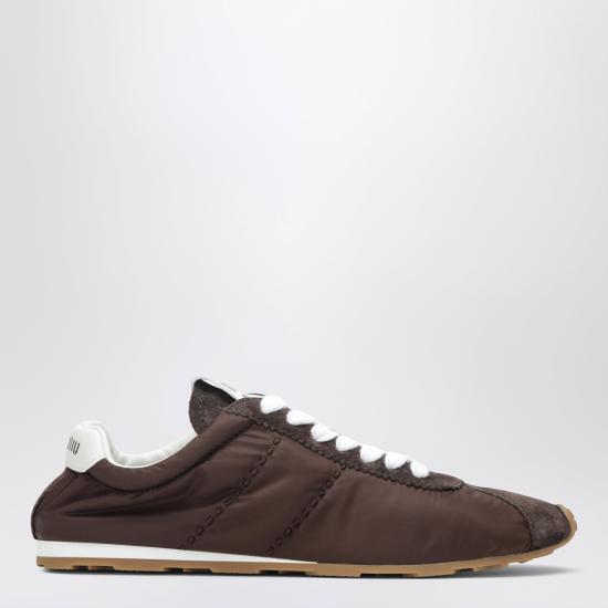 26FW 미우미우 플룸 블리치 스니커즈 5E114ED005D7C Brown