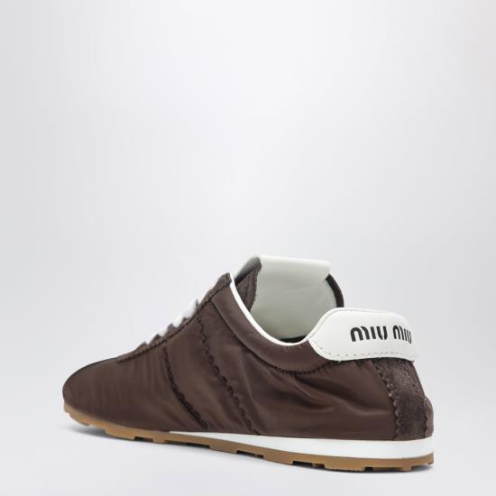 26FW 미우미우 플룸 블리치 스니커즈 5E114ED005D7C Brown - MIU MIU