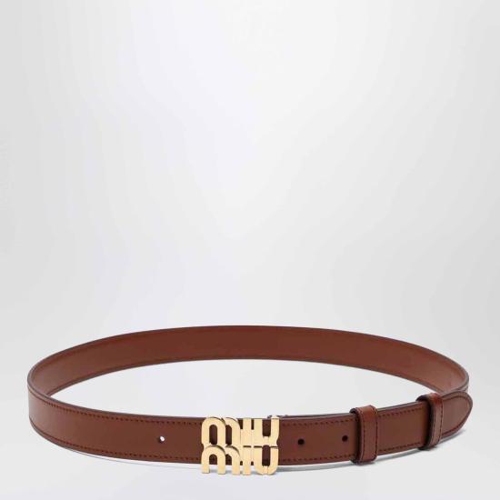 26FW 미우미우 버클 레더 벨트 5CC5652AIX Brown