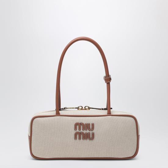 26FW 미우미우 레더 보 백 레더 보 백 5BB173OWMACRN Beige