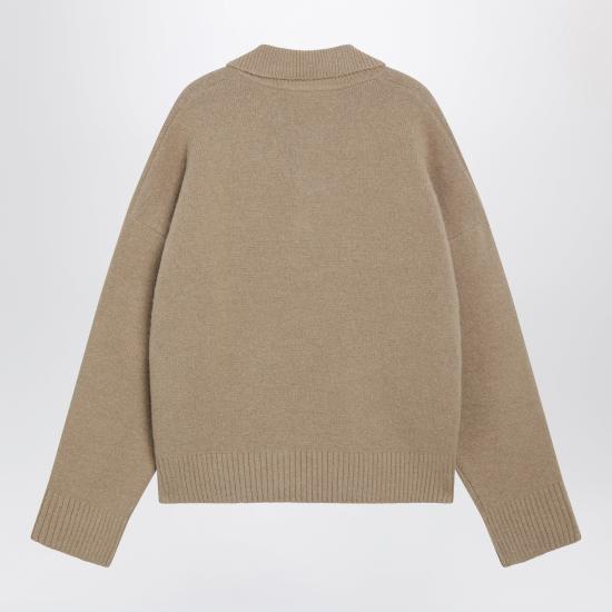 26FW 아미 ADC 알파카 폴로 스웨터 UPL408UKN0135 Beige - AMI