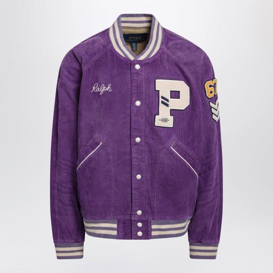 26FW 폴로 랄프로렌 코듀로이 레터 자켓 코듀로이 레터 자켓 710B22992001CO Purple