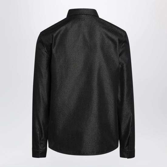 26FW 구찌 인터로킹 G 코튼 실크 셔츠 인터로킹 G 코튼 실크 셔츠 A0041CXDDBI Black - GUCCI