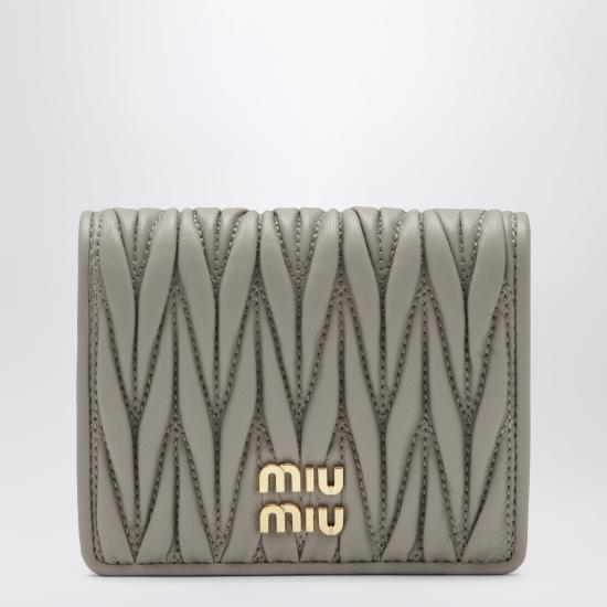 26FW 미우미우 마테라쎄 나파 가죽 반지갑 5MV204AFPP Beige