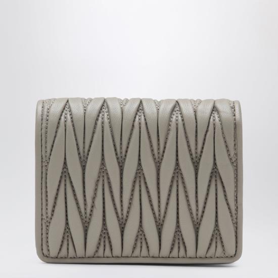 26FW 미우미우 마테라쎄 나파 가죽 반지갑 5MV204AFPP Beige - MIU MIU