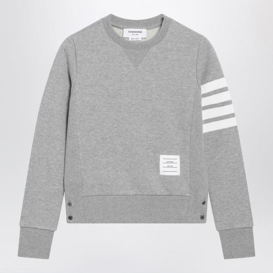26FW 톰브라운 루프백 저지 니트 엔지니어드 4바 스트라이프 크루넥 풀오버 FJT002A00535 Grey