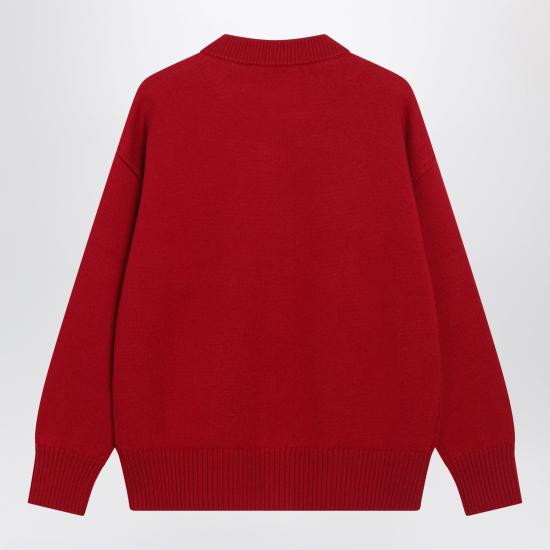 26FW 아미 ADC 크루넥 가디건 UKC368018 Red - AMI