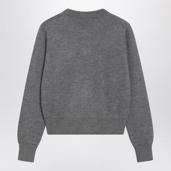 26FW 아미 크루넥 울 가디건 FKC361001 Grey - AMI