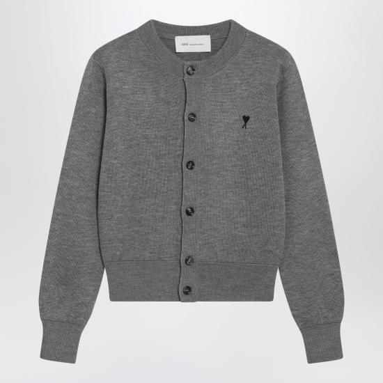26FW 아미 크루넥 울 가디건 FKC361001 Grey