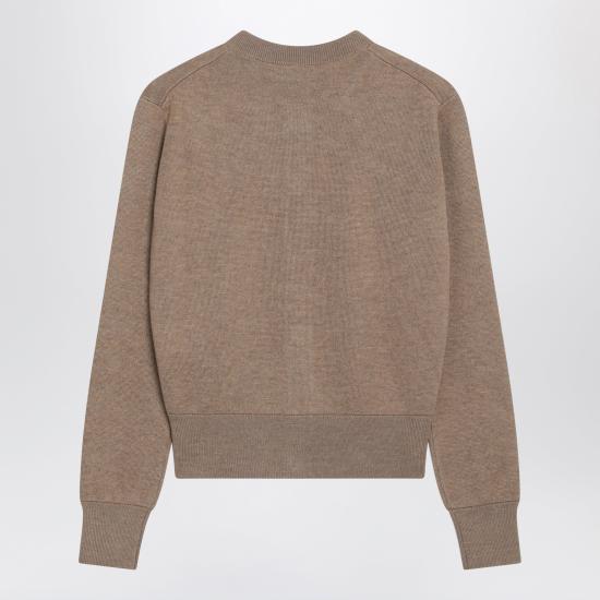 26FW 아미 크루넥 울 가디건 FKC361001 Beige - AMI