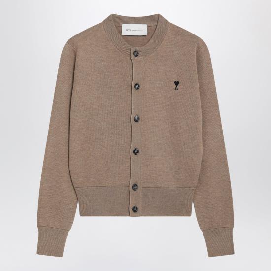 26FW 아미 크루넥 울 가디건 FKC361001 Beige