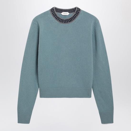 26FW 베르사체 긴팔 티셔츠 10267661A19161 Light blue