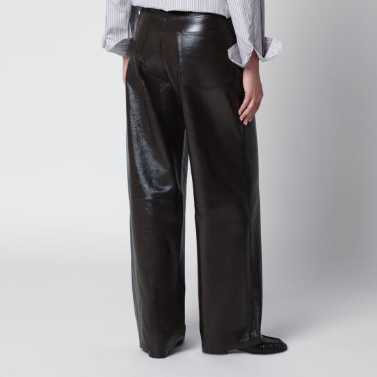 26FW 로에 가죽 팬츠 421 30 191LE Brown - ROHE