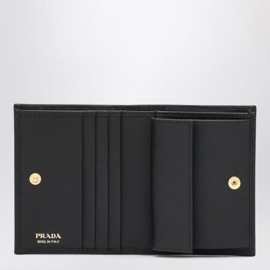 26FW 프라다 스몰 레더 월렛 1MV204QWA Black - PRADA