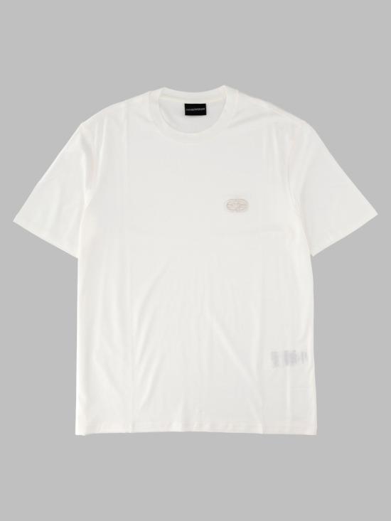 26FW 엠포리오 아르마니 반팔 티셔츠 EM004585 AF10017U0003 WHITE
