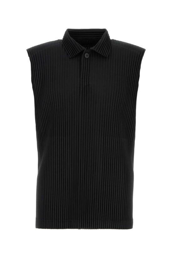 26FW 옴므 플리세 이세이 미야케 니트 베스트 HP68JM072 15 Black