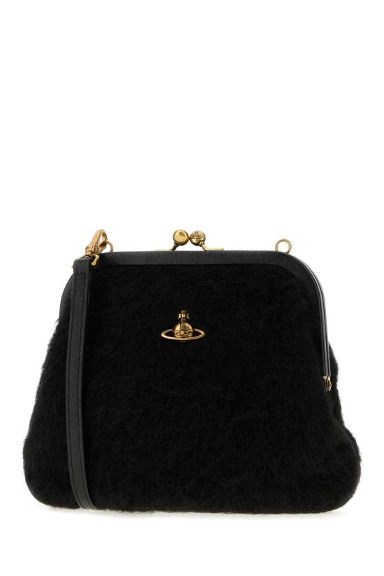 26FW 비비안웨스트우드 클라스프 클로저 비비안 숄더백 4B01001BWN000K N401 Black - VIVIENNE WESTWOOD